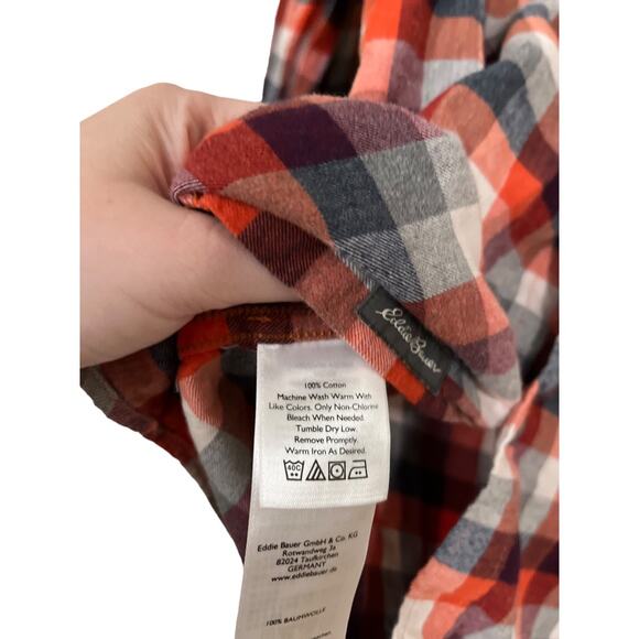 Eddie Bauer Mens Classic Fit Long Sleeve Plaid Button Down Shirt Size Medium - Picture 5 of 7